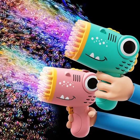 40-Hole Dinosaur Bubble Machine – Electric Bubble Fun Gun