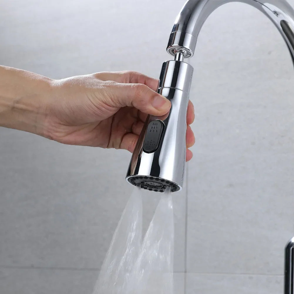 3-Mode Pull-Out Faucet Sprayer Head – Water-Saving Nozzle