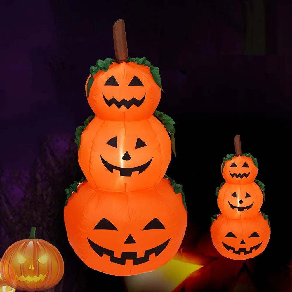 1.2M Halloween Inflatable Pumpkin with Rotating LED Lights