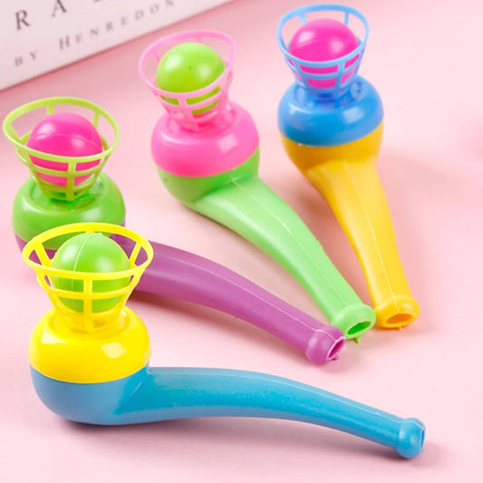 3pcs Plastic Pipe Blowing Ball Kids Toys Set
