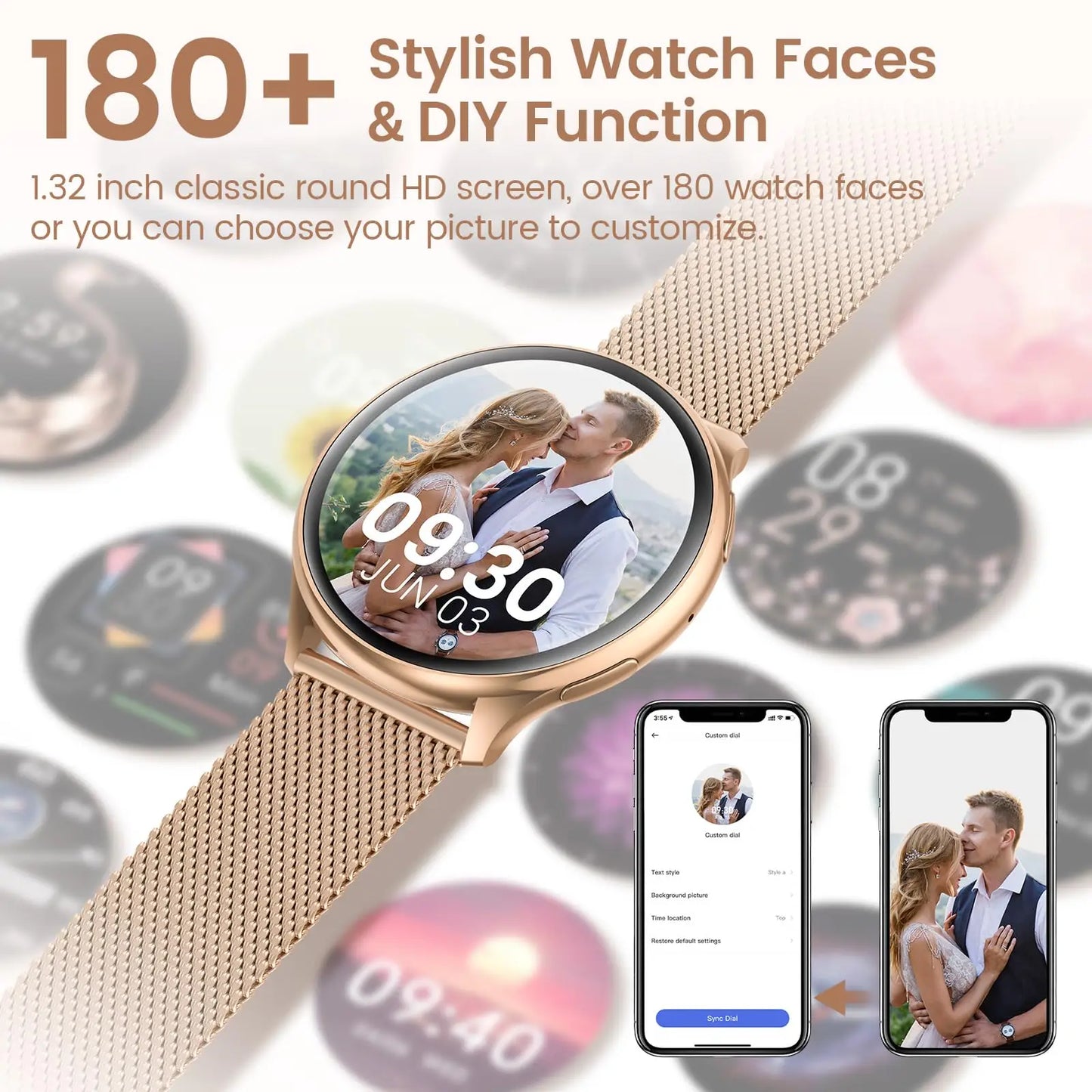 Smart Watch for Women with Phone & Health Tracking