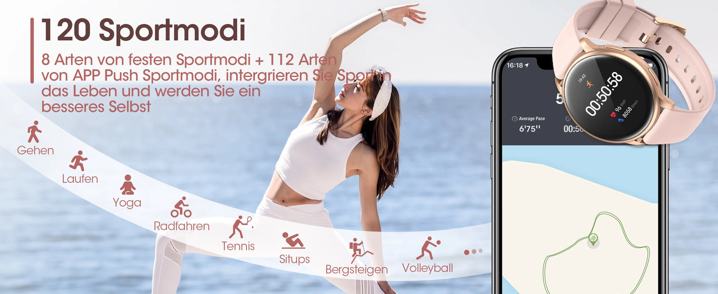Smart Watch for Women with Phone & Health Tracking