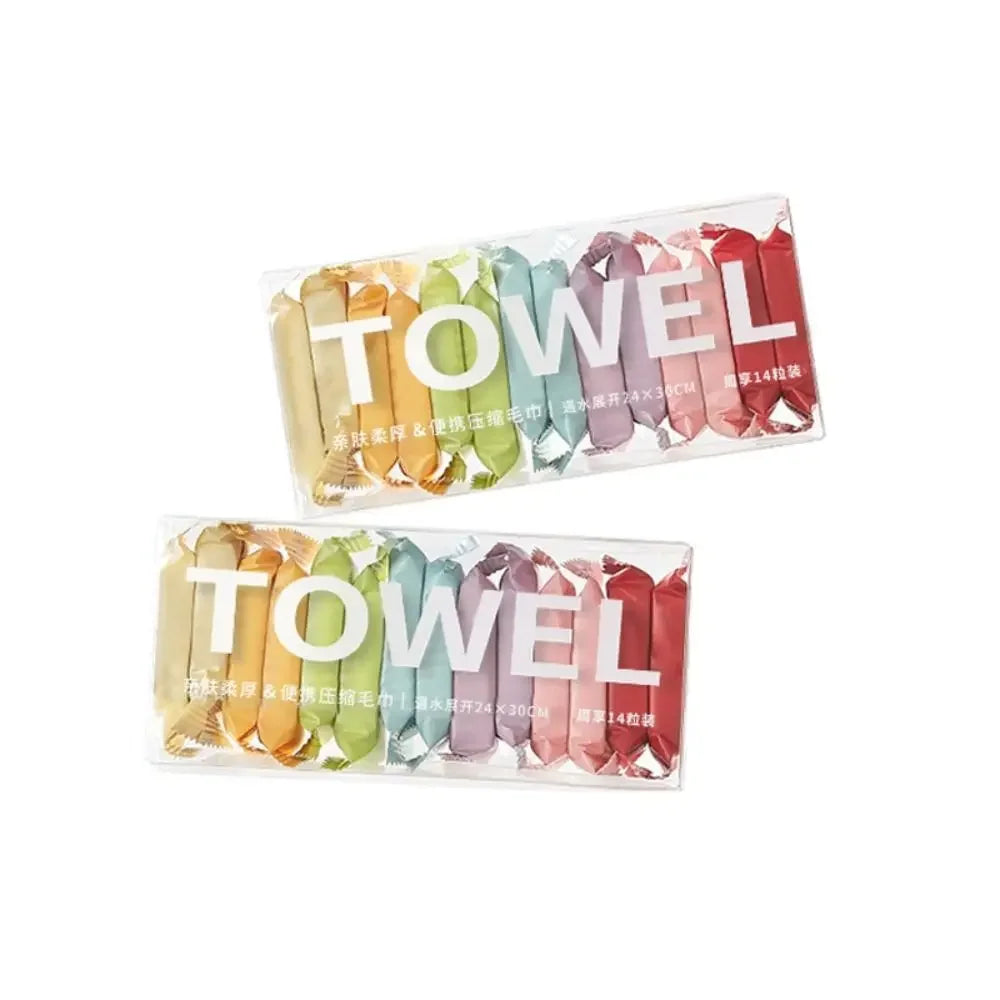 14pcs Disposable Compressed Towels – Travel-Ready & Skin-Friendly!