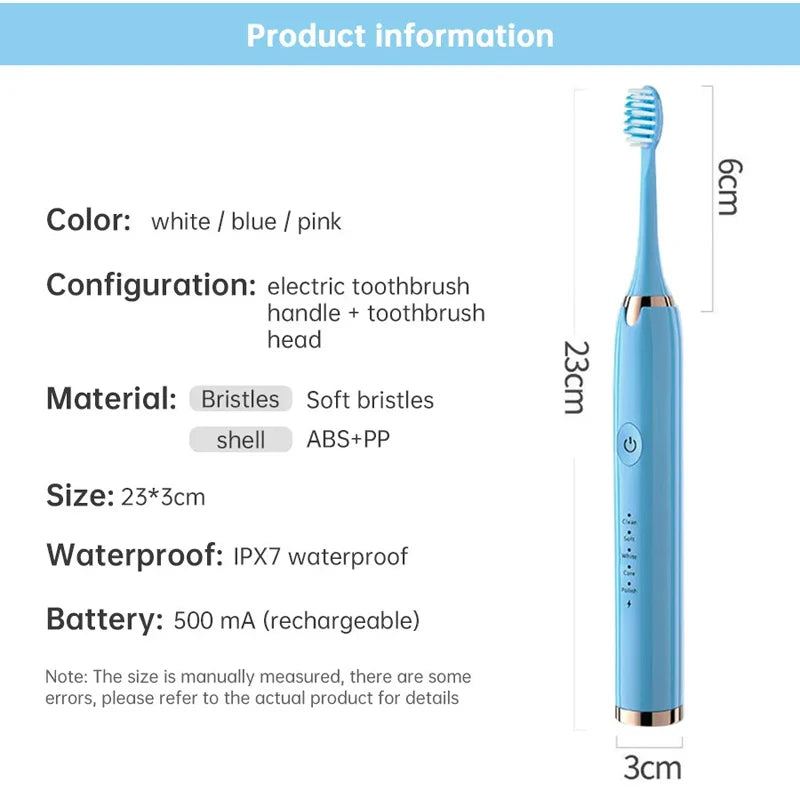 Smart Sonic Electric Toothbrush for Deep Cleaning