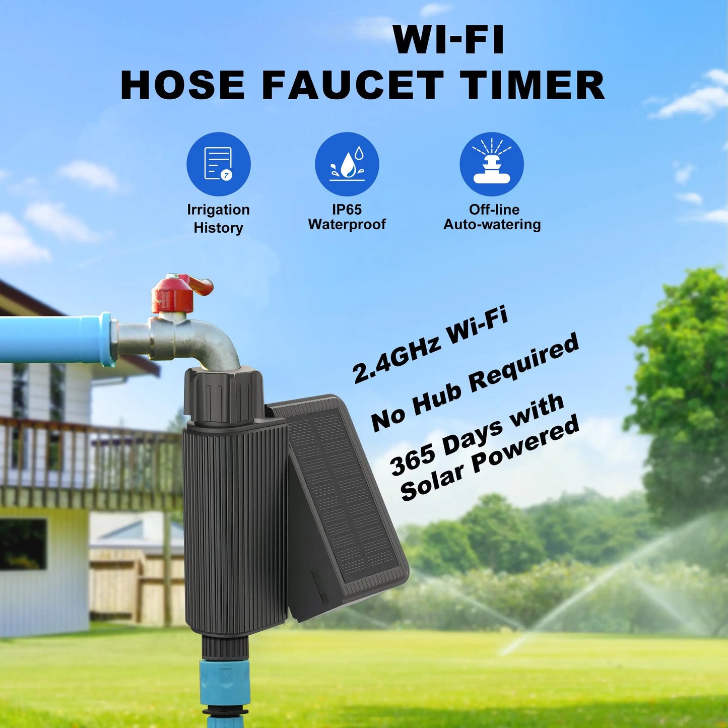 Solar WiFi Smart Water Timer Automatic Irrigation