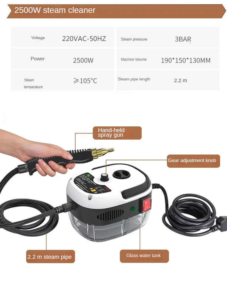 High Temp Steam Cleaner for Home & Car