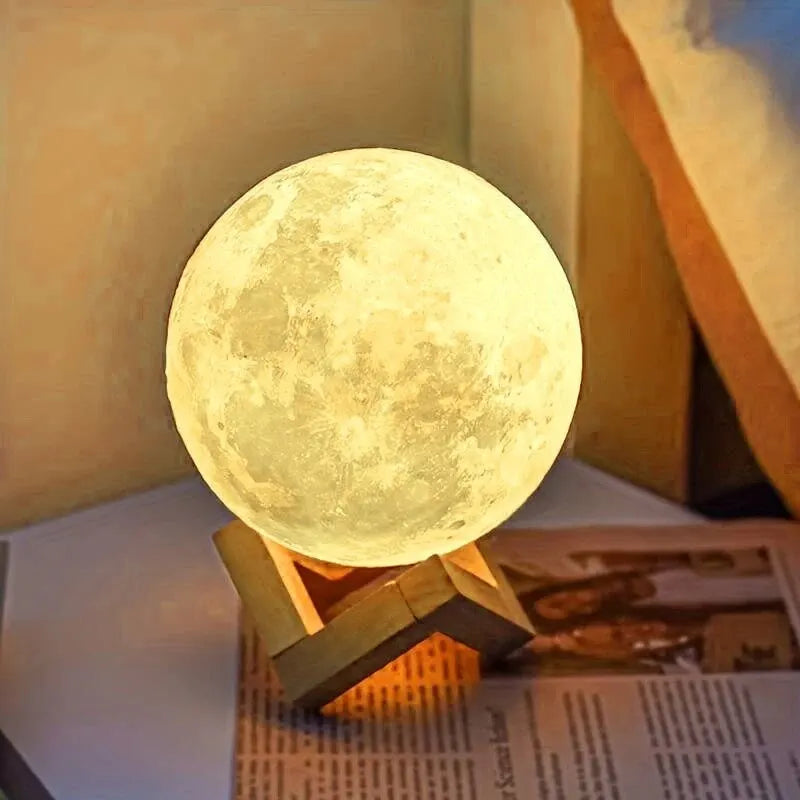 8cm DIY Galaxy Moon Lamp with Stand - Clickilix