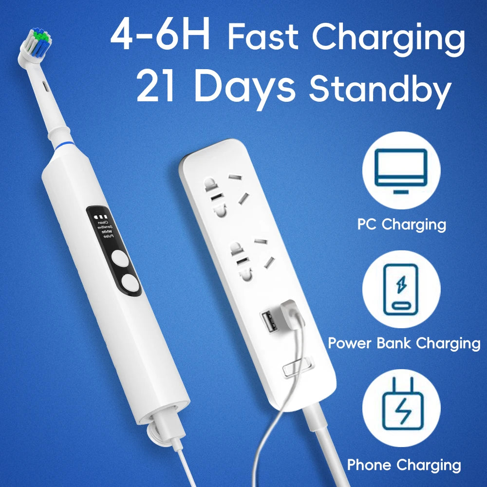 Smart Electric Toothbrush USB Rechargeable 4 Modes
