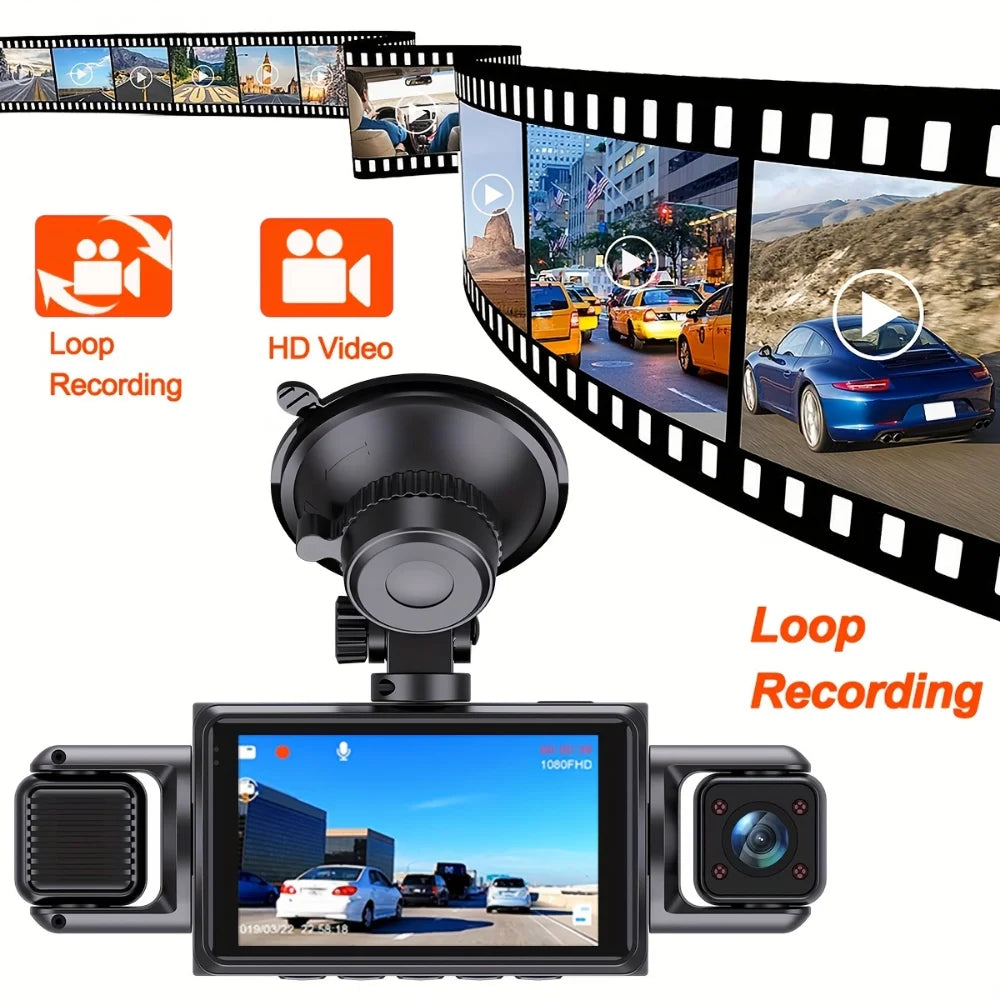 4-Channel WiFi Dash Cam with 360° Night Vision