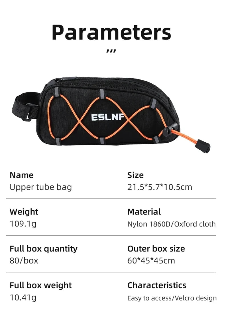 Top Tube Bicycle Bag – Frame & Saddle Storage with Phone Holder