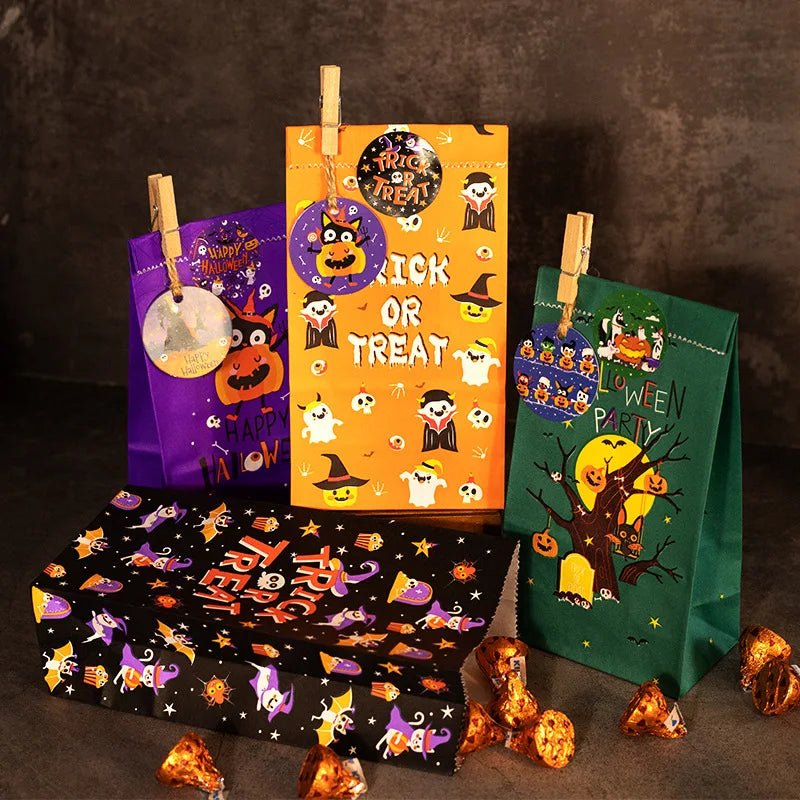 Happy Halloween Cartoon Paper Gift Bags