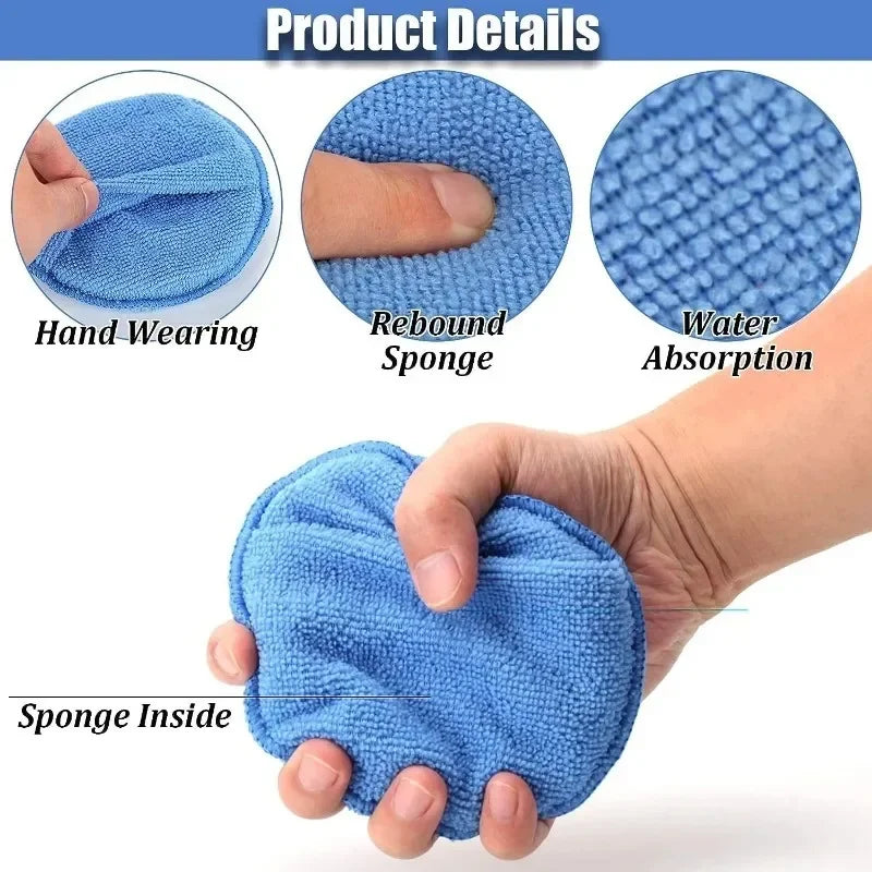 10PCS Microfiber Car Detailing Applicator Pads