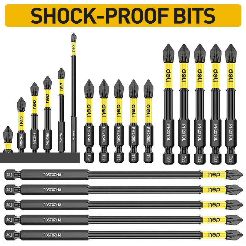 Anti-Slip Magnetic Screwdriver Bits Set – Precision Meets Power!
