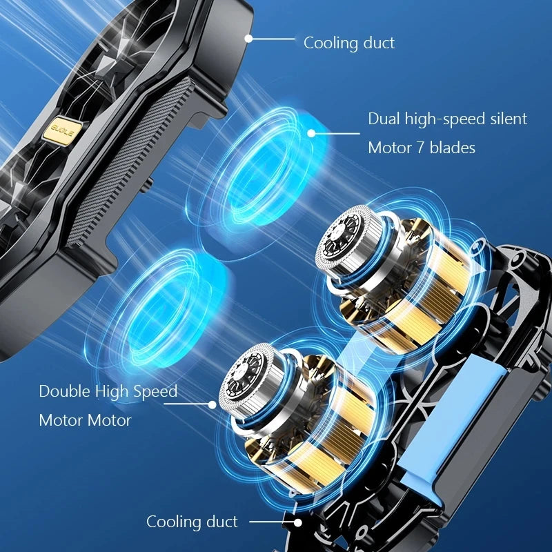 Dual Fan Rechargeable Mobile Phone Cooler