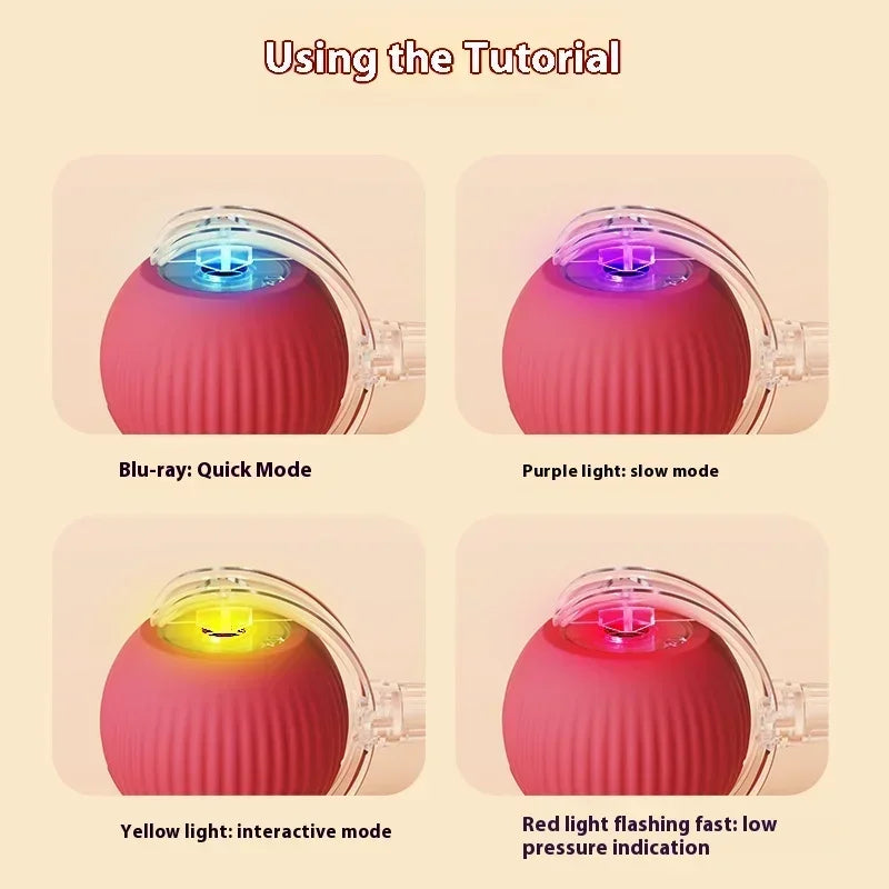 Smart Rolling Cat Toy Ball USB Rechargeable