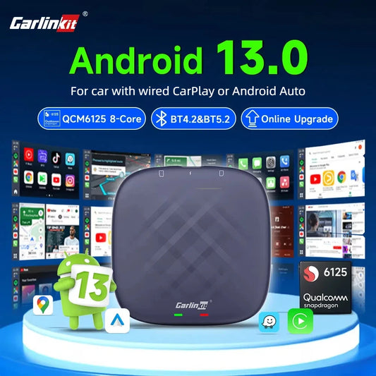 CarlinKit Android 13 AI Box – Wireless CarPlay with Smart TV Power!