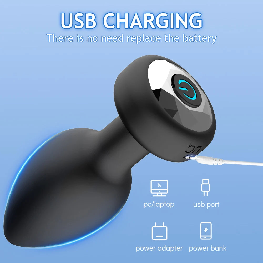 Wireless Vibrating Anal Plug with 10 Modes