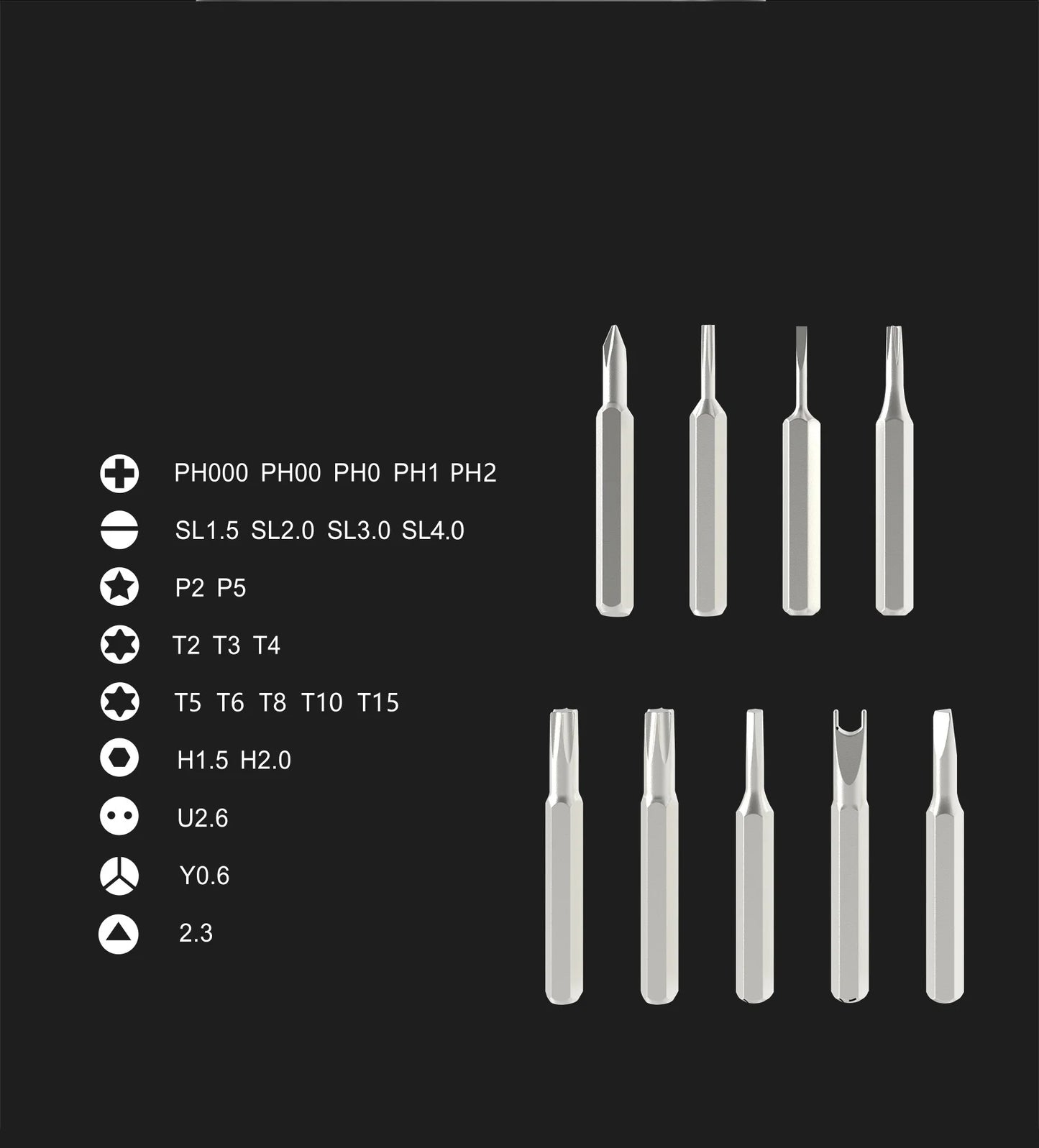 Magnetic Precision Screwdriver Set 25 In 1