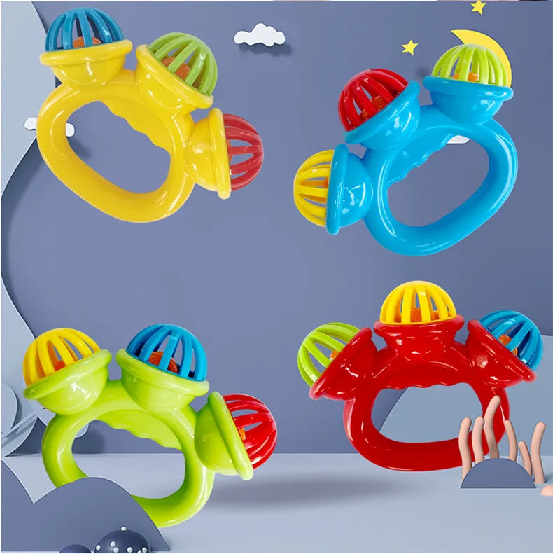 1-4PCS Baby Hand Rattle Ball Sensory Toys