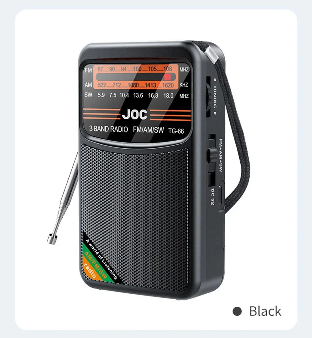 Stay tuned on the go with this mini pocket radio!
