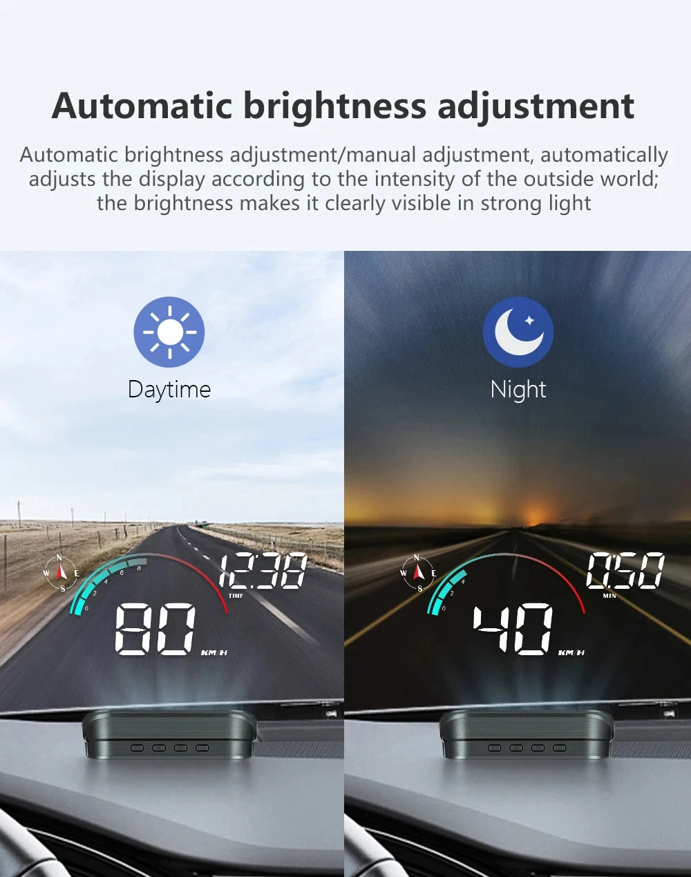 Universal GPS HUD for Cars – Digital Head-Up Display Speedometer