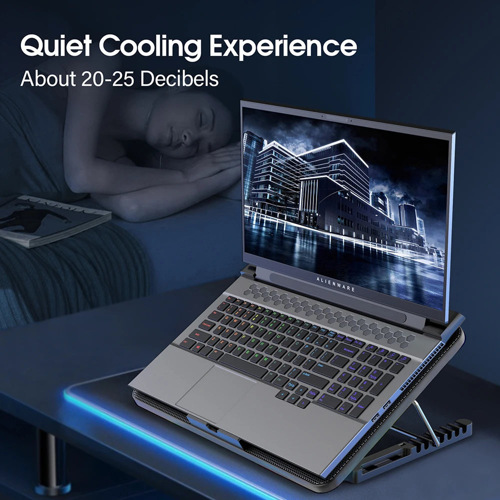 Keep your laptop cool with Coolcold’s 6-fan pad!