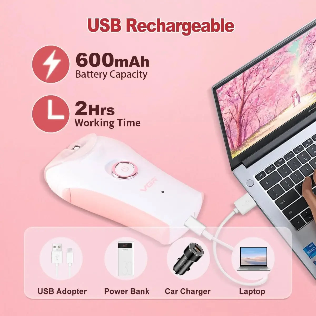 VGR V-705 Electric Epilator for Women