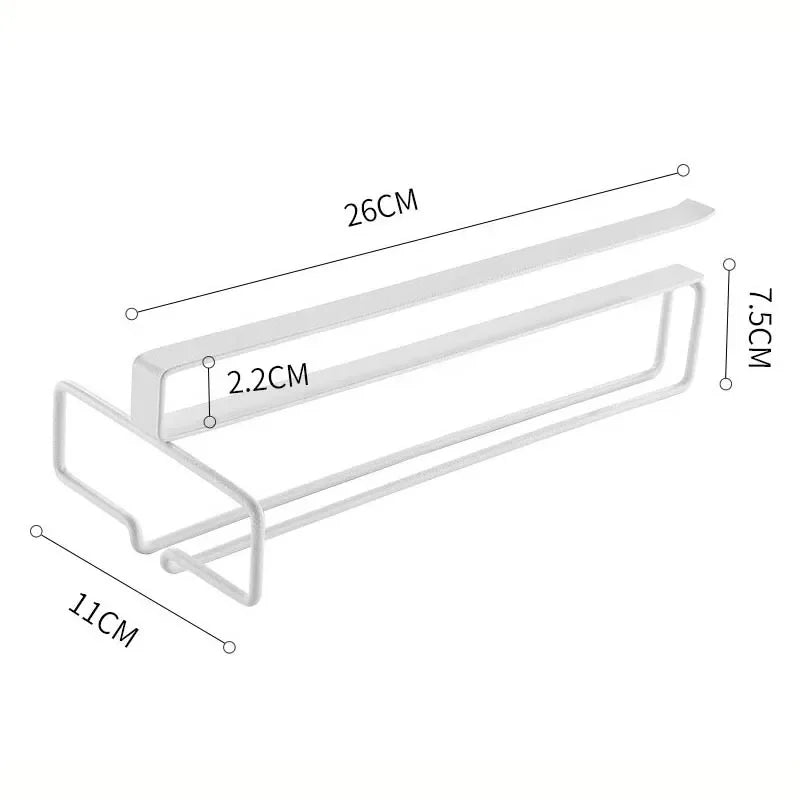 No Drilling Metal Wine Glass Holder – Under Cabinet Stemware Rack
