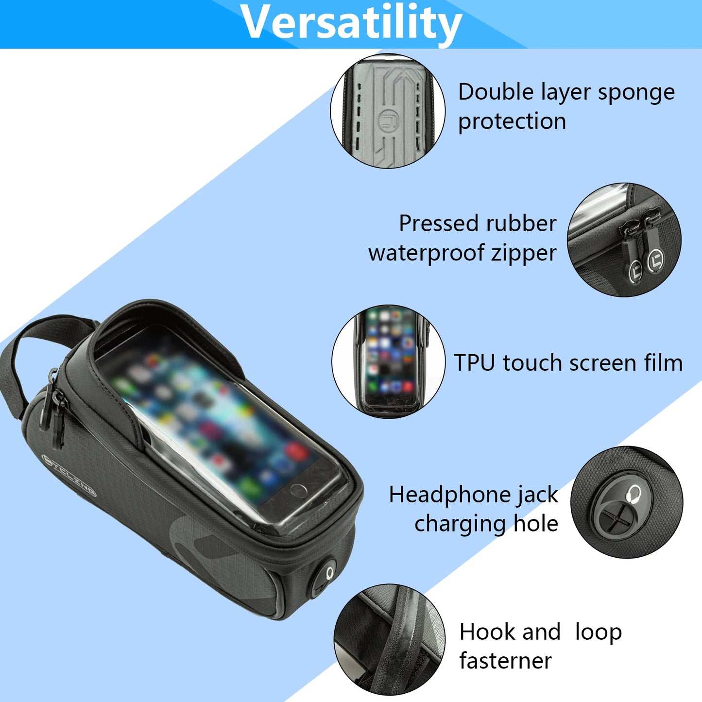Top Tube Waterproof Bike Phone Bag