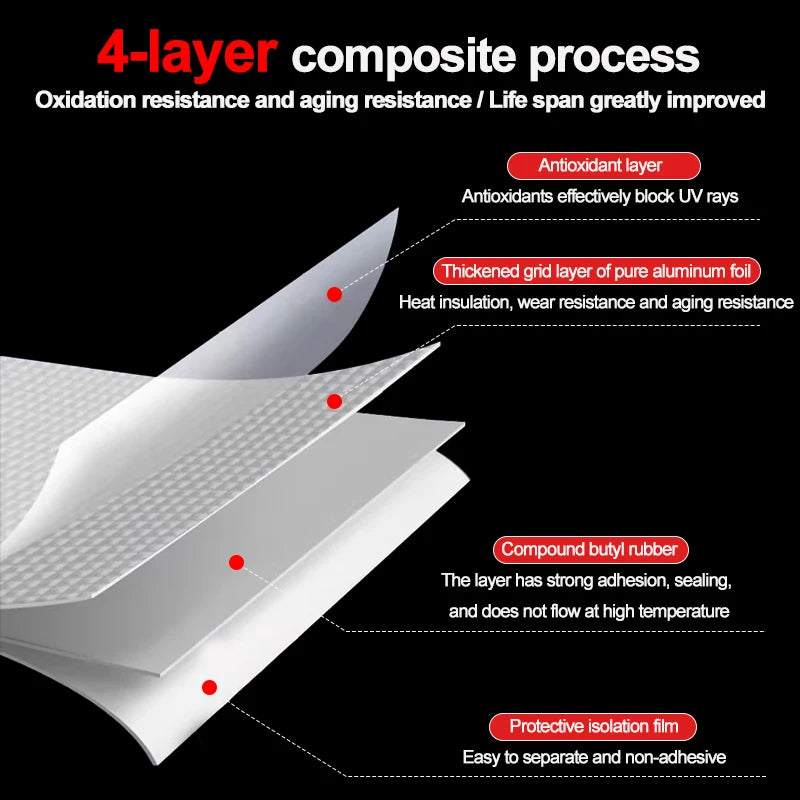 Professional Waterproof Butyl Rubber Tape External Aluminium