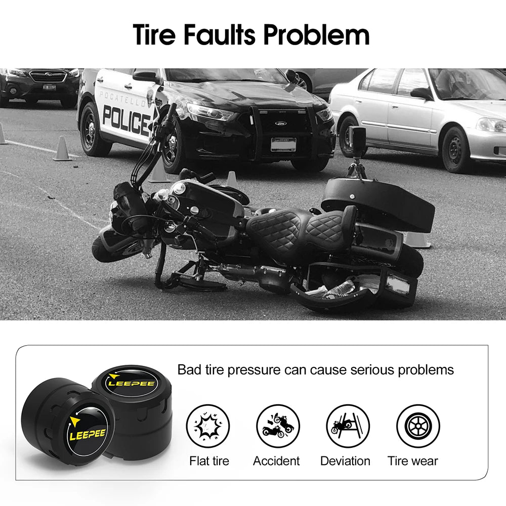 Motorcycle Bluetooth TPMS Tire Pressure Monitor