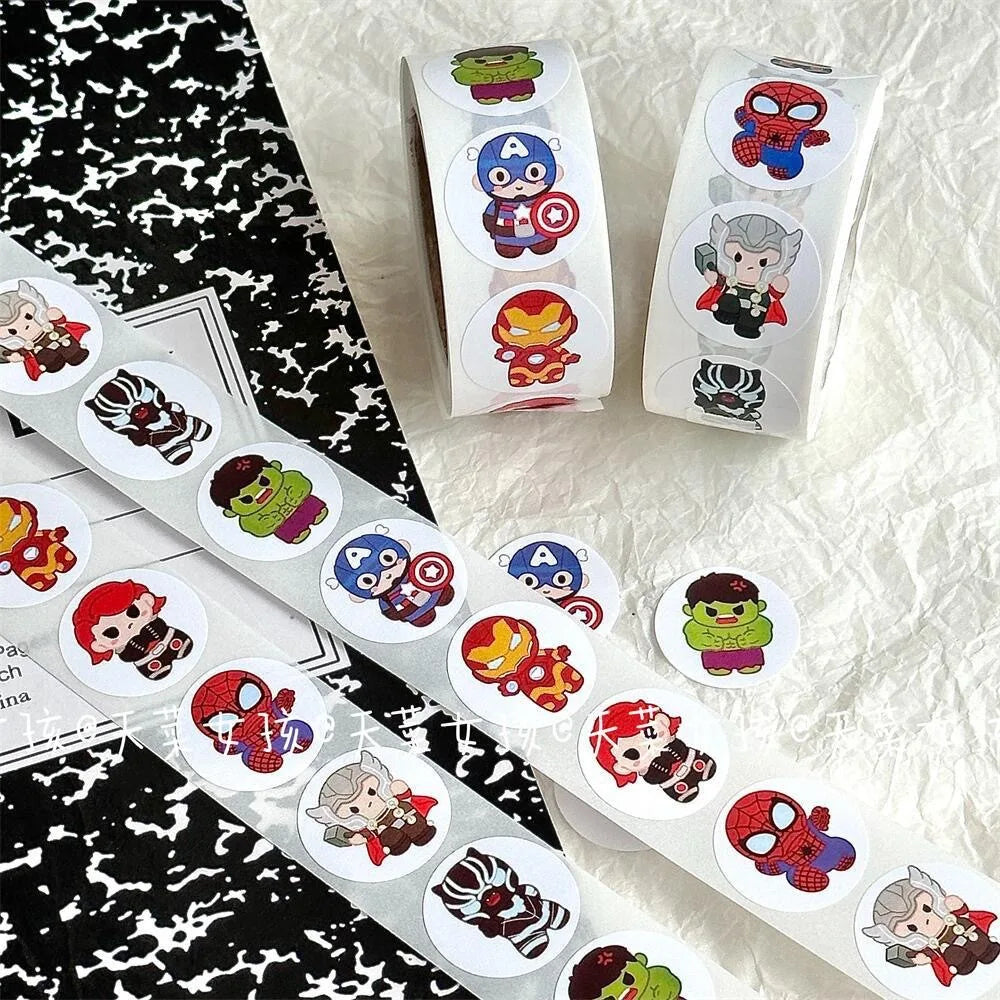 500PCS Avengers Roll Stickers – Kawaii Kids Gift
