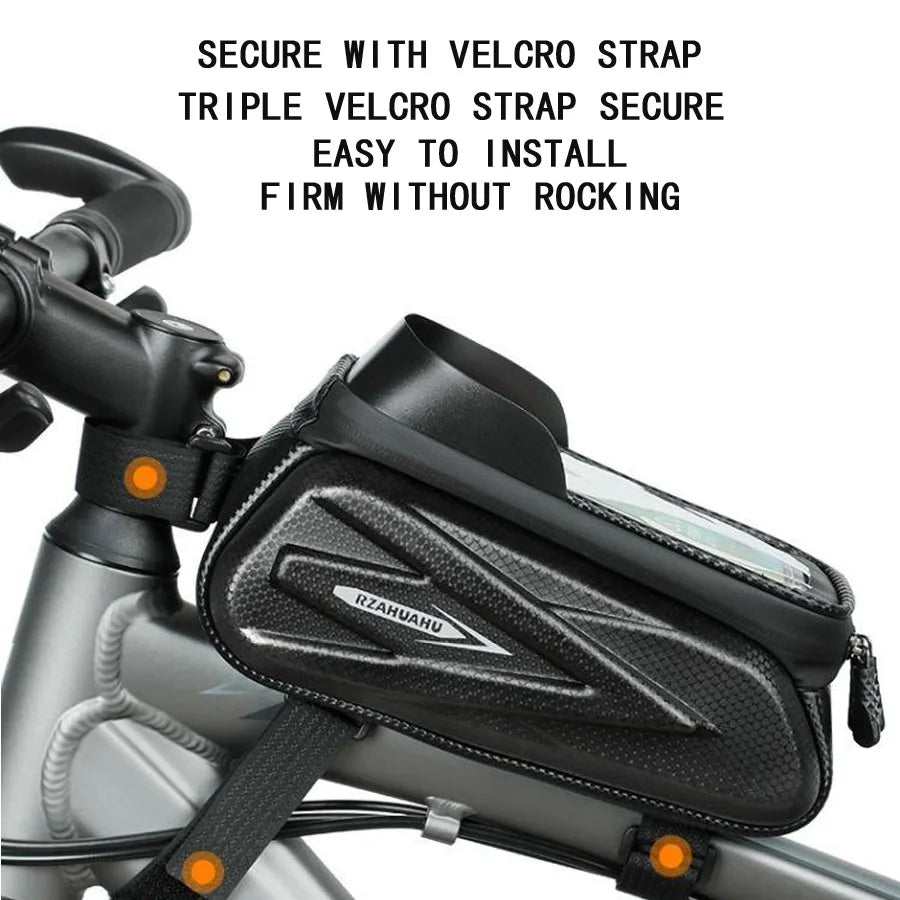 Waterproof Front Beam Bike Bag with Phone Holder