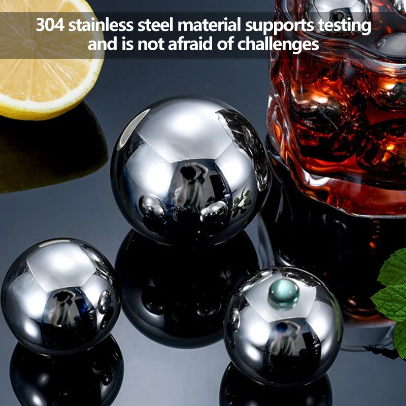 Reusable Stainless Steel Ice Cubes – Set of 2/4/8