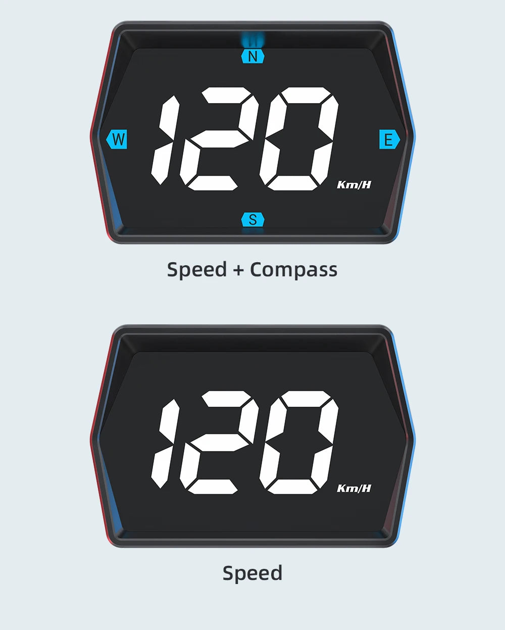 HD GPS Heads-Up Display – Speed & Compass Clarity!