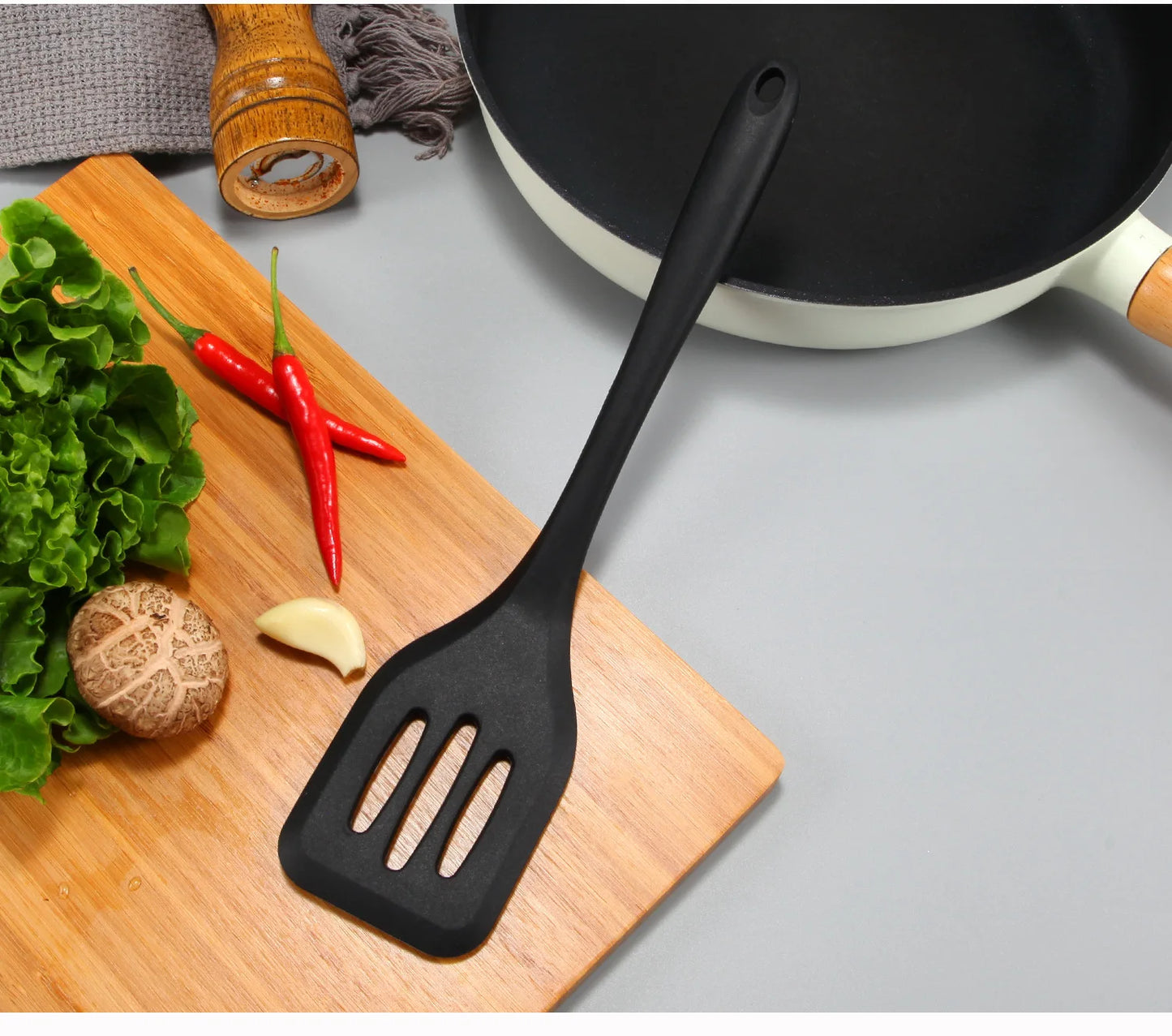 Silicone Slotted Turner Spatula for Cooking
