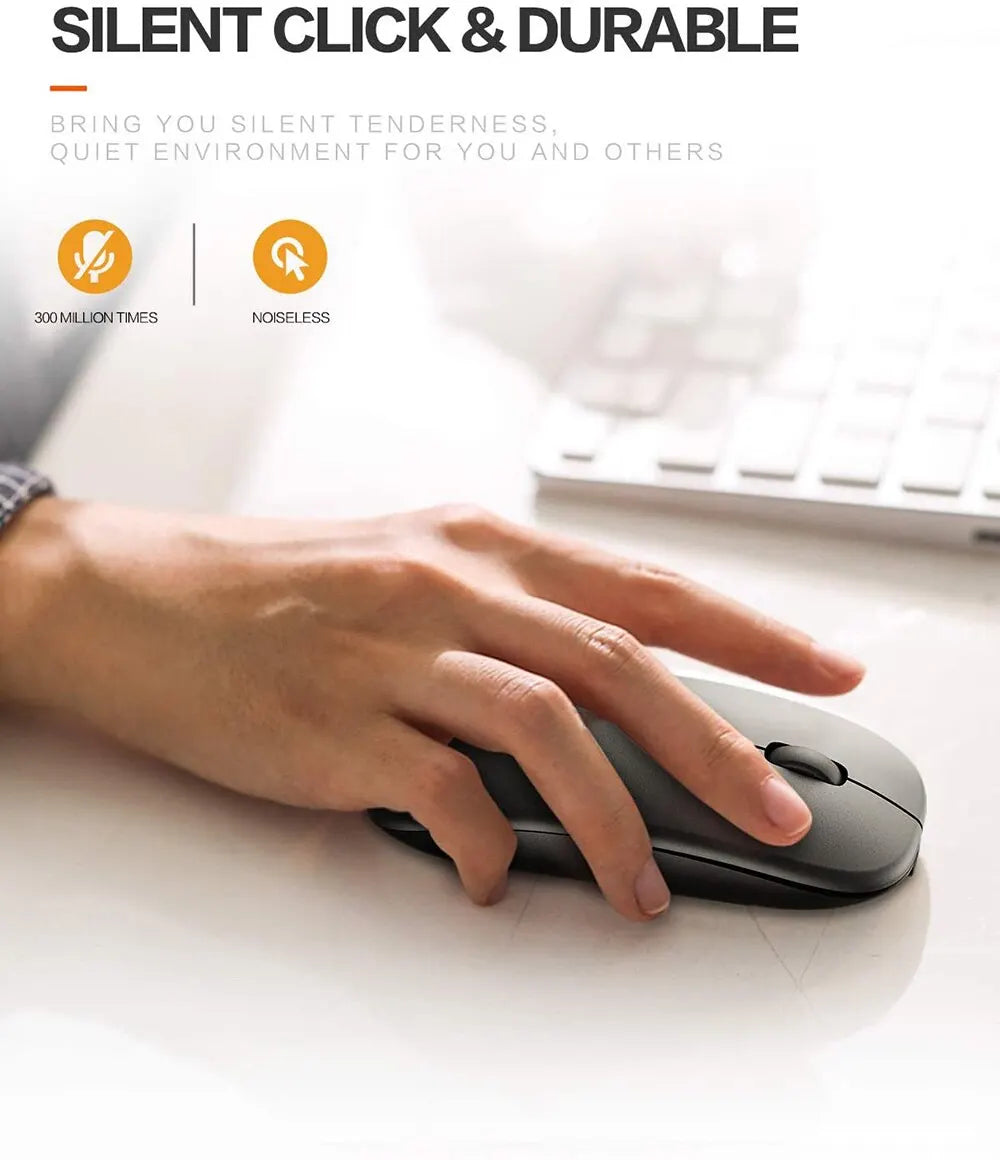 Level up with a quiet, wireless gaming mouse!