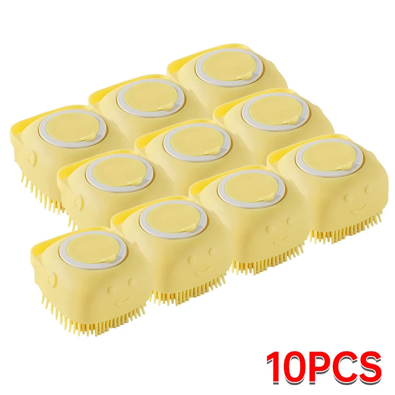 Soft Silicone Pet Bath Brush – Wash & Massage in One!