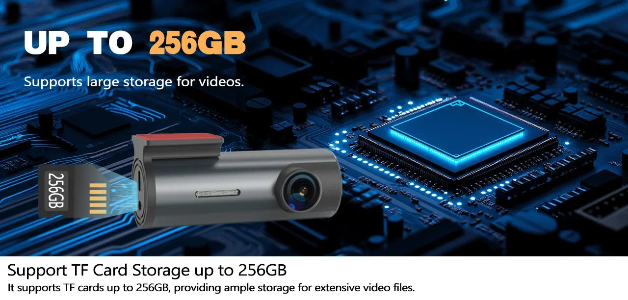 4K WiFi GPS Dash Cam – Mini Car DVR with Parking Mode