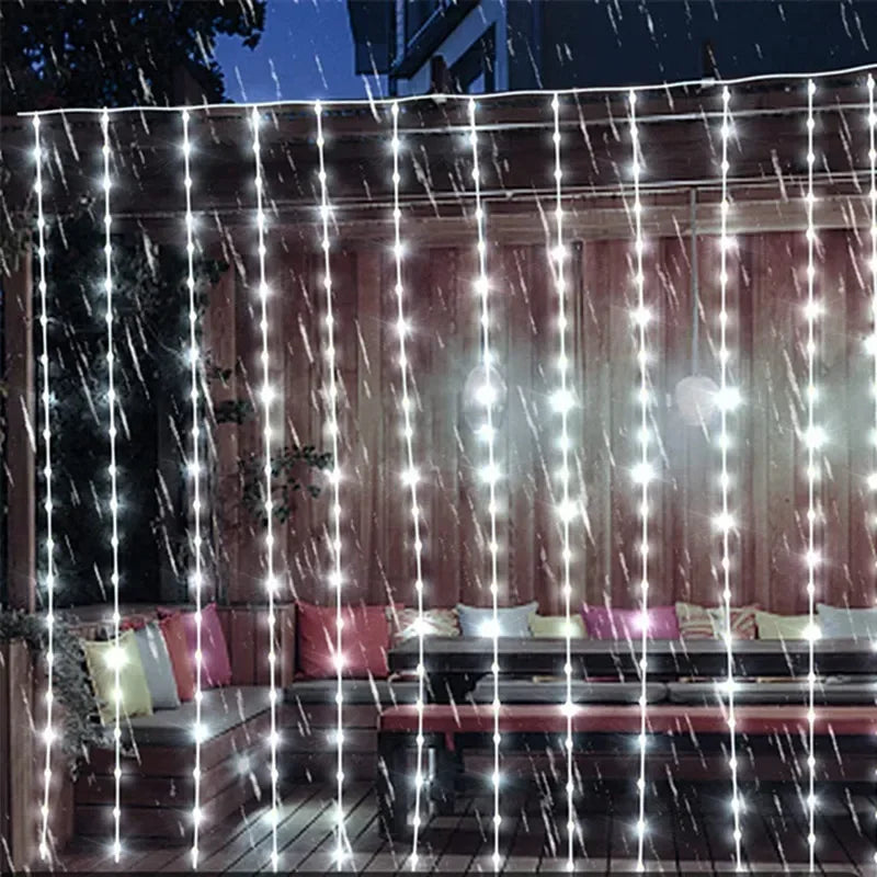 Outdoo Solar Curtain Lights Garden Light Fairy Lights LED Lights