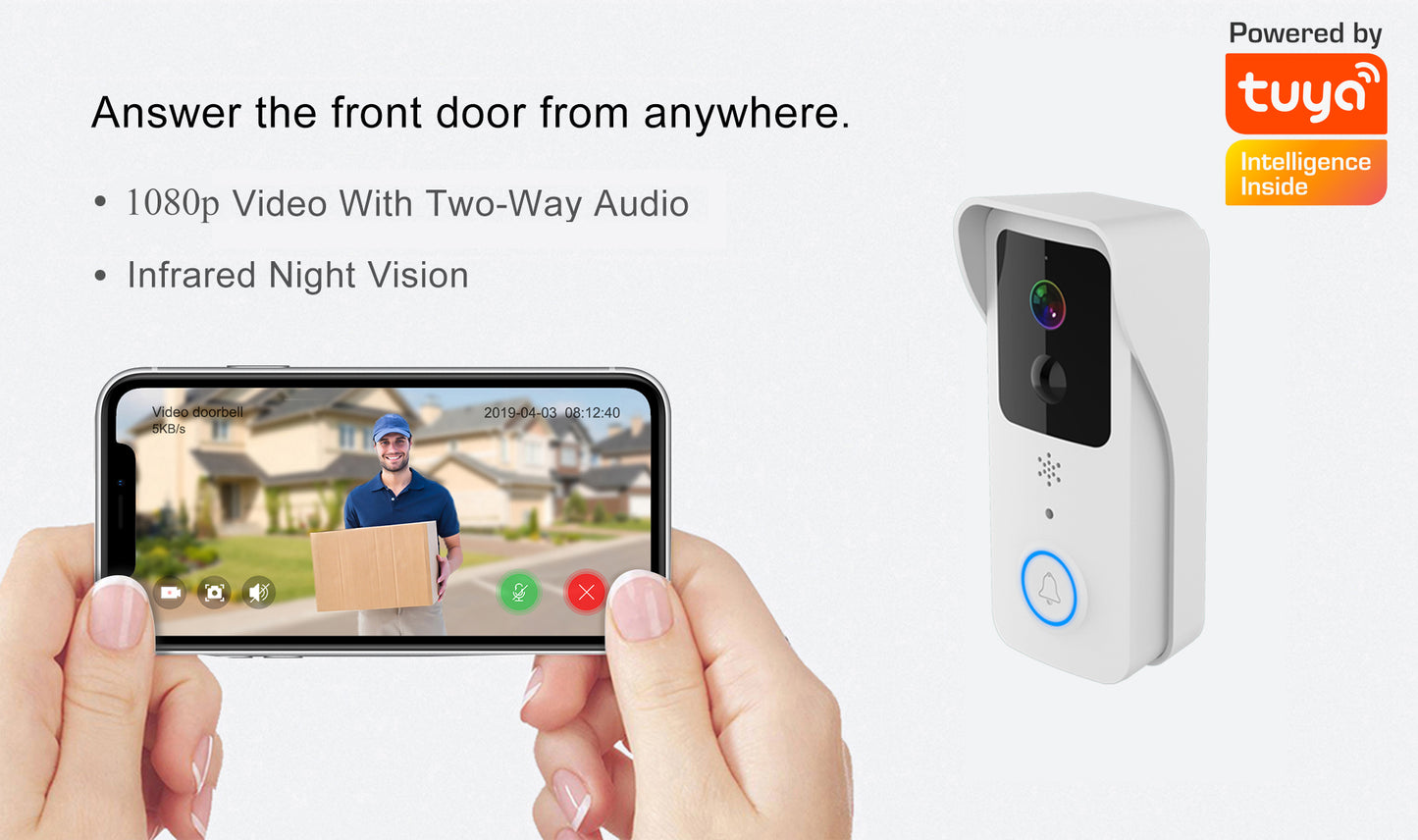 Tuya 5G WiFi Smart Video Doorbell