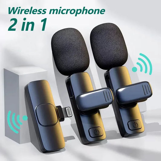 Lavalier Wireless Bluetooth Microphone Portable Audio Video Recording Mini Mic
