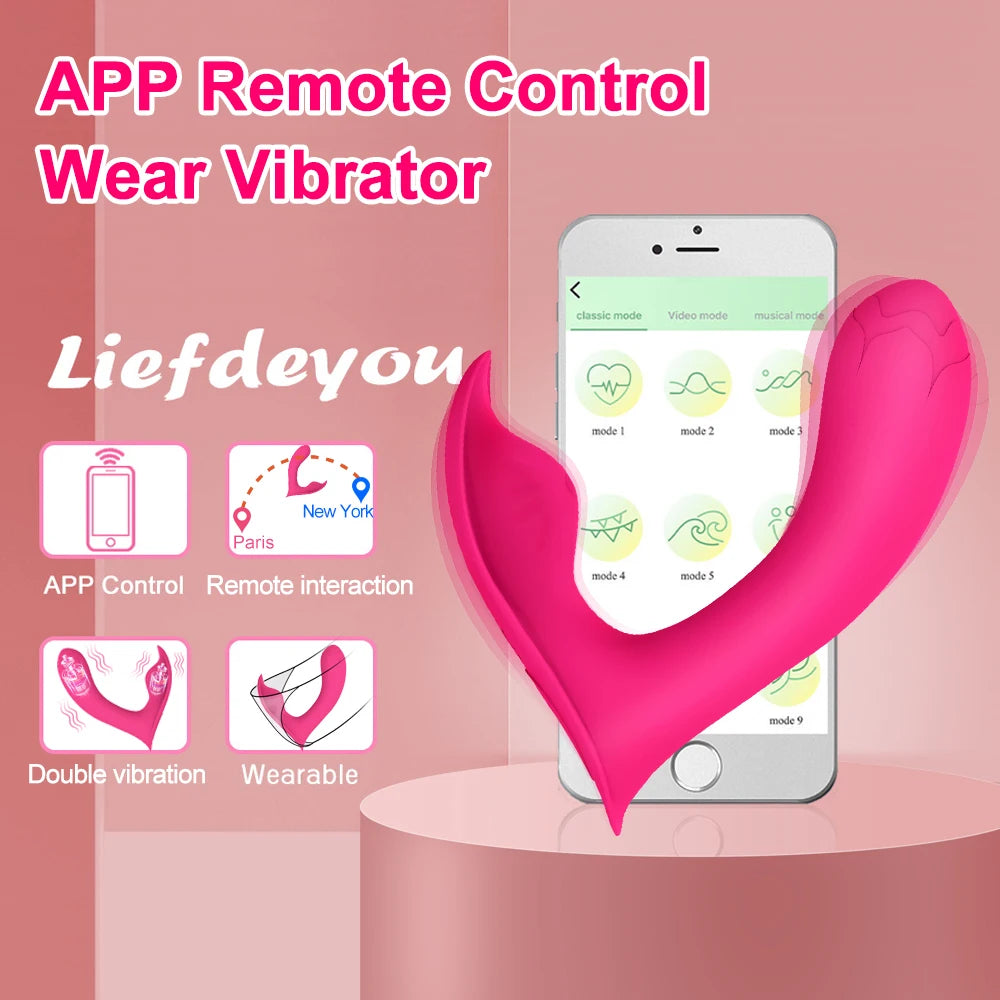 Bluetooth Wearable Vibrator with G-Spot & Clitoral Stimulation