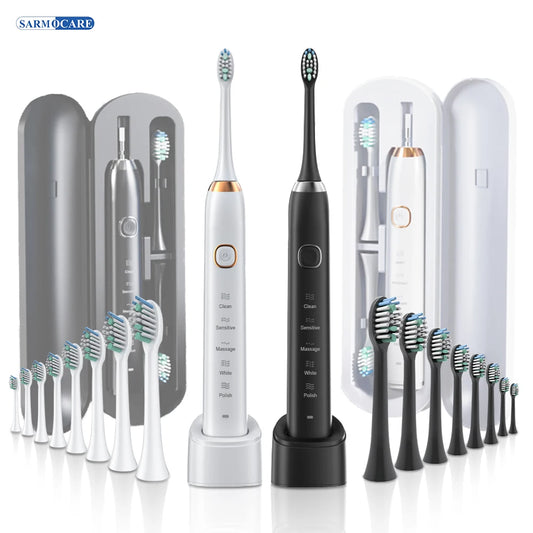 Sarmocare S100 Smart Sonic Toothbrush – 8 Brush Heads