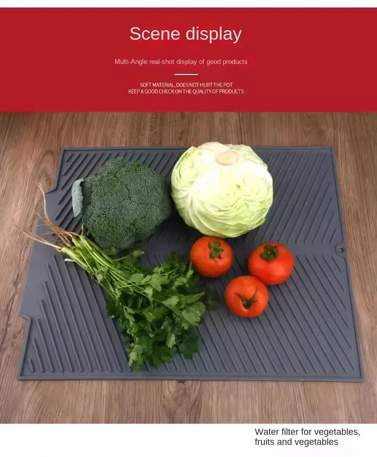 Silicone Anti-Slip Drain Pad for Kitchen Use