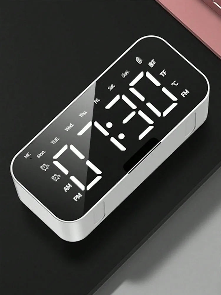 AI Smart Alarm Clock Wireless Speaker with Subwoofer