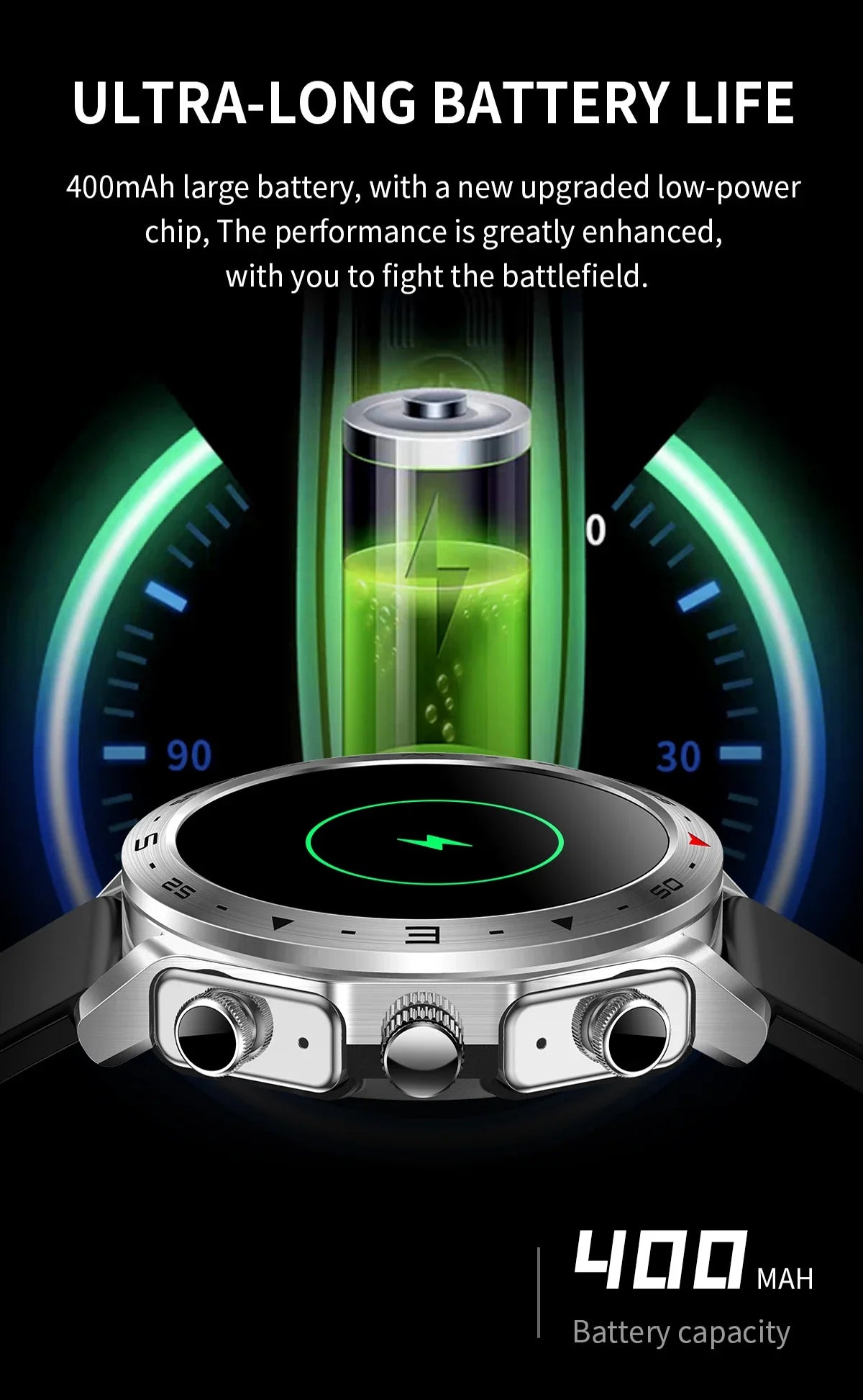 Smartwatch with Built-in TWS Earbuds