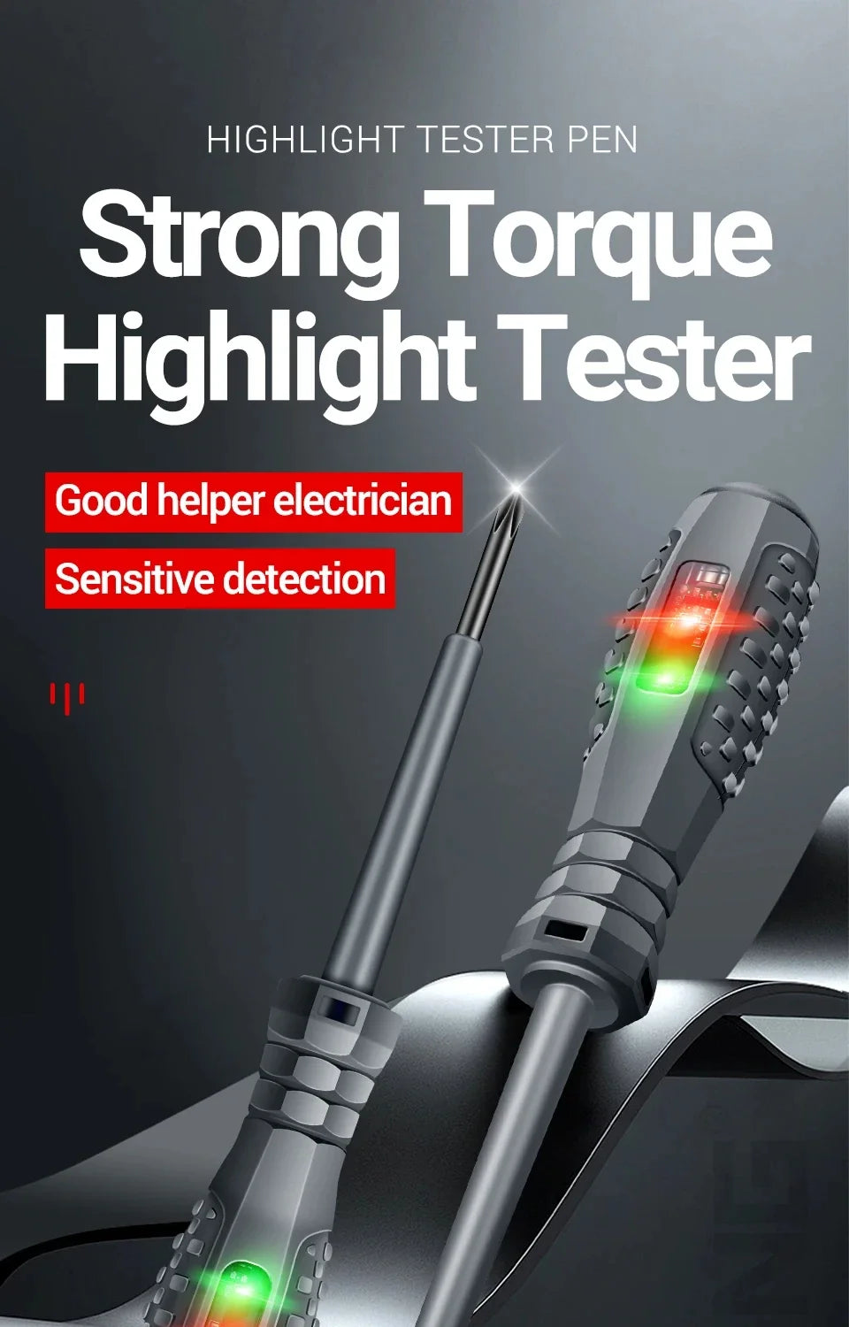 Test safely with this multifunctional electrician screwdriver!