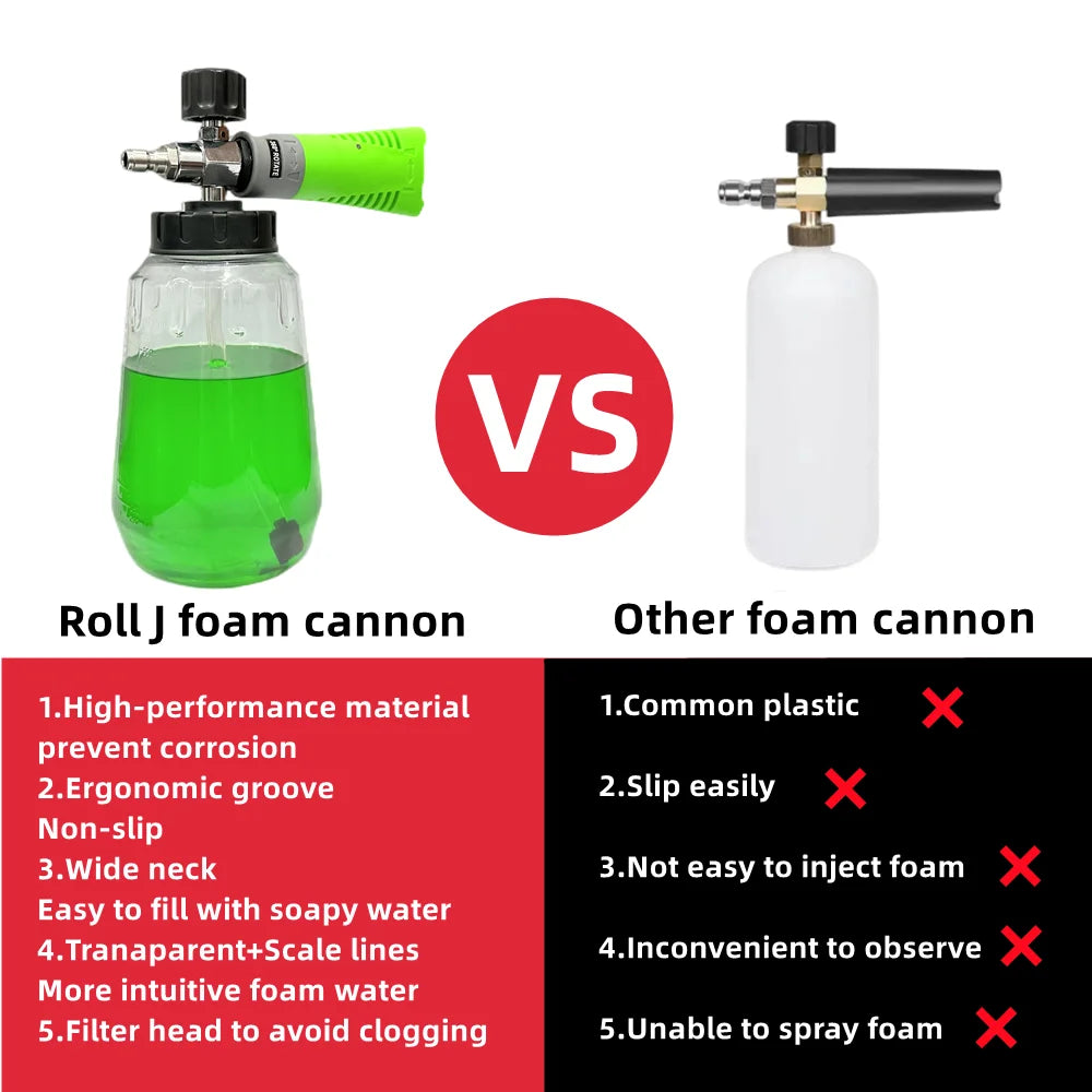 Green Foam Cannon with 1000ml Bottle