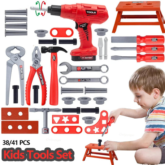 38/41pcs Kids Tool Set – Build, Fix & Pretend Like a Pro!